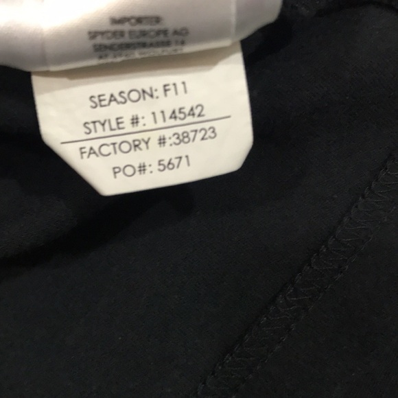 Spider Black Embroidered Insignia Pull-Over Quarter Zip size L - Picture 9 of 12